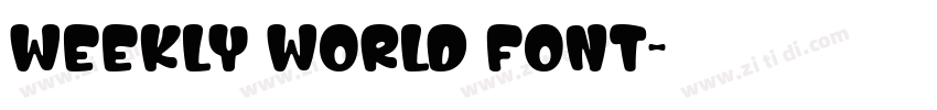 Weekly World Font字体转换